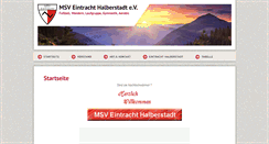 Desktop Screenshot of msv-eintracht-halberstadt-ev.de